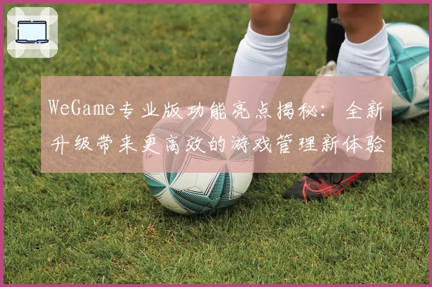 WeGame专业版功能亮点揭秘：全新升级带来更高效的游戏管理新体验